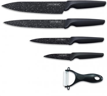 Set 4 Coltelli Cucina in Ceramica Nero Pelapatate Qualita Ex