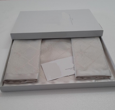 Centrini tris fantasia rombi Moderno Oro Grigio Made in Ital