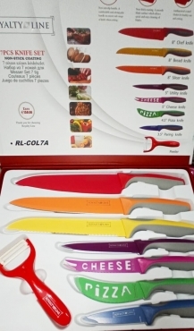 Coltelli cucina set 8 pezzi Royalty Line taglienti professio
