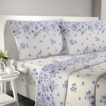 Lenzuola Orlo Matrimoniale 100% Cotone  Morbido Confort