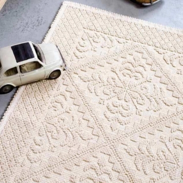 Tappeto Naturale 100% Cotone Colore Panna Lavabile Arredo Se