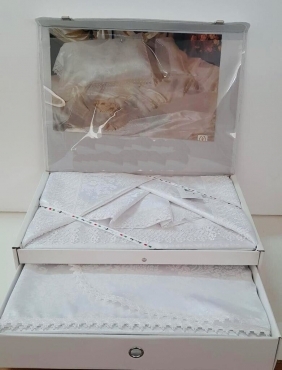 Completo Lenzuola Matrimoniale  Raso Jacquard Comprensivo di