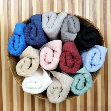 Asciugamano Set 1+1 Ospite Spugna Puro Cotone 100% Assorbent