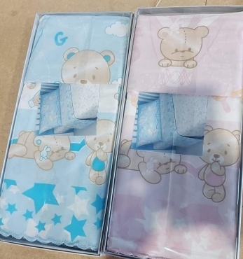 Completo Lenzuola Neonato per culla Stampato Disegni Assorti